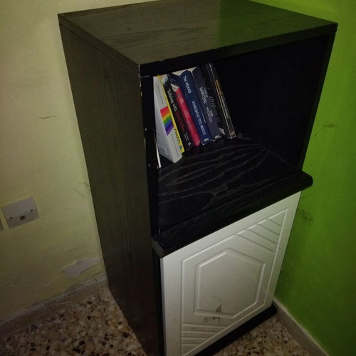 Dining set used, missing one glass from one unit
