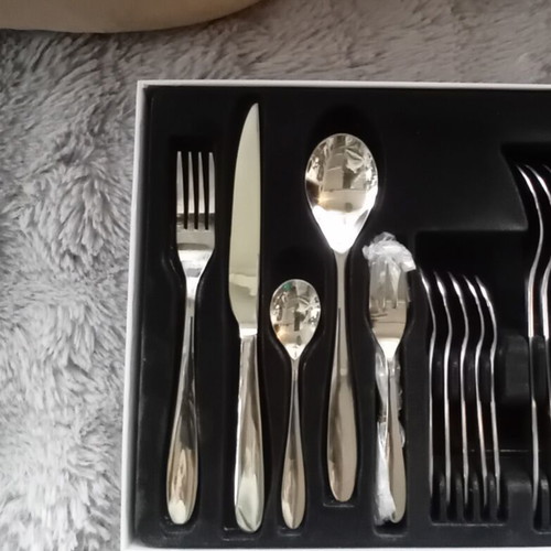 Cutlery sets new, 30 pieces each, stainless steel