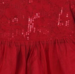 Παιδικό φόρεμα Benetton με παγιέτες και τούλι σαν καινούργιο, βουργουνδί