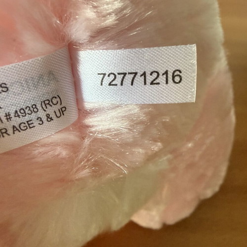 Anico International pink plush bunny stuffed animal