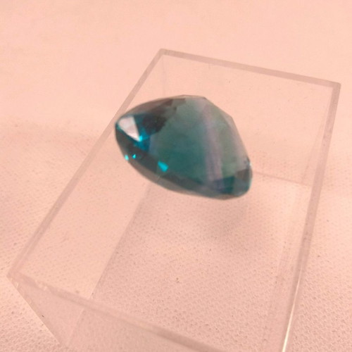 Cyan-green fluorite gemstone 7 g pear shape new