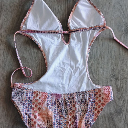 Lascana monokini new, size S/M, pink multicolor