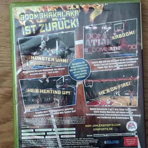 NBA Jam Xbox 360 used, complete with manual