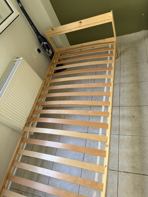 IKEA wooden single bed frame used