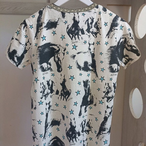 Fausto Puglisi women's t-shirt like new, size S, cotton with horse and star print