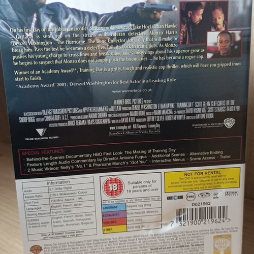 Training Day DVD with English subtitles