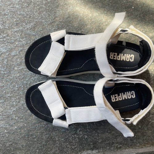 Camper platform sandals like new, white, size 39