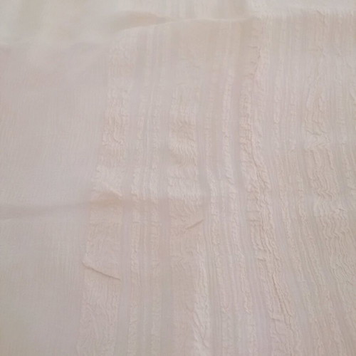 Soufli silk tablecloth used, ecru color, size 75x62