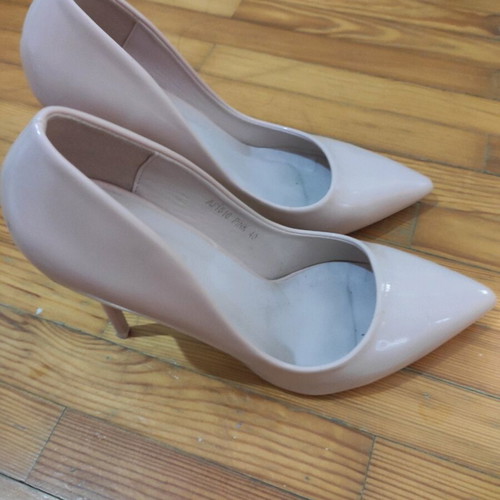Stiletto pumps used, 12 cm heel, size 40, beige pink