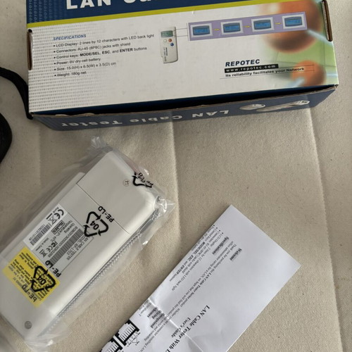 Repotec RP-1703 LAN Cable Tester with LCD like new