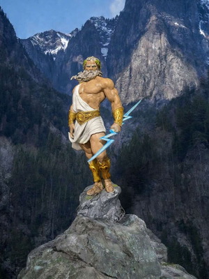 Zeus 3D printed figure made to order, collectible