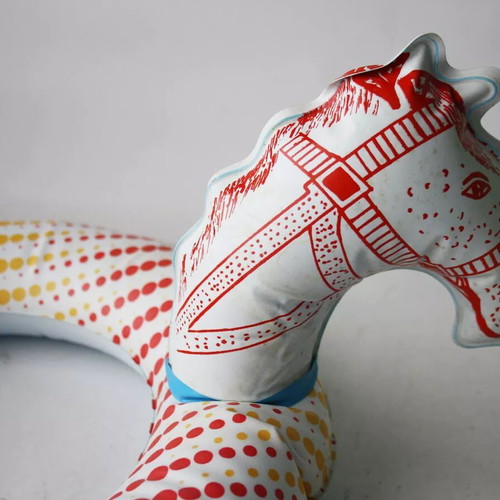 Horse-shaped lifebuoy new, 1970s vintage