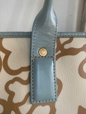 Tous tote bag, beige and green, shoulder style