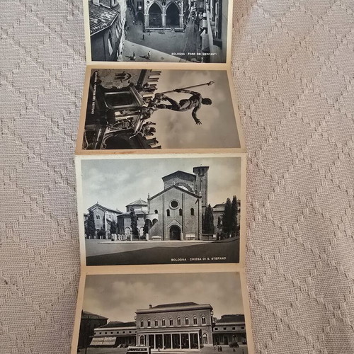 Ricordo di Bologna vintage postcard album with 20 views