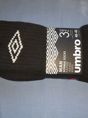Umbro αθλητικές ανδρικές κάλτσες, σετ 3 ζευγαριών σε μέγεθος 40-42