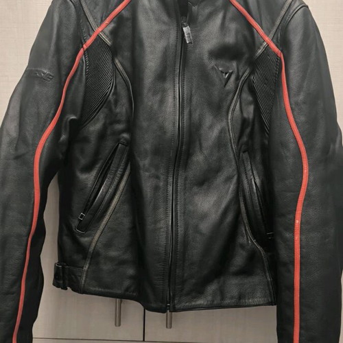 Dianese leather motorcycle jacket like new, size medium with removable lining