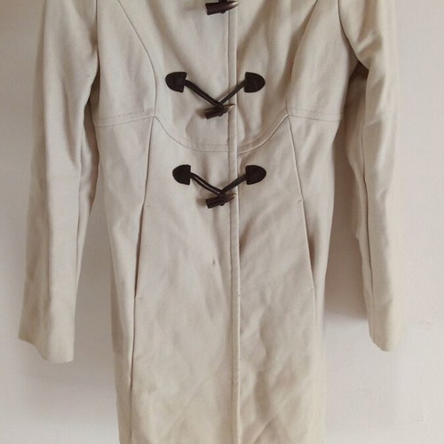 Montgomery beige used, size XS, with modified buttons
