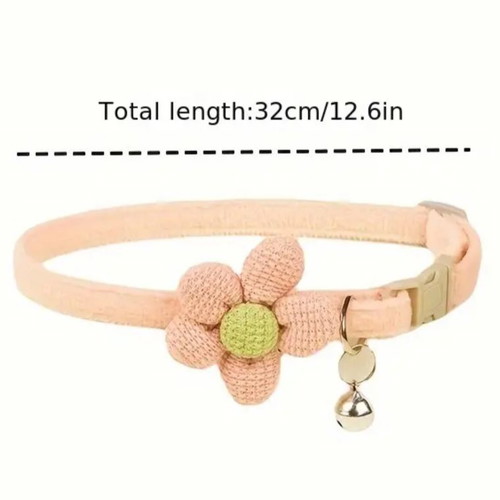 Adjustable cat and small dog collar pink, new