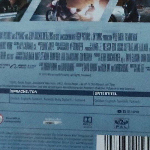 Gemini Man movie DVD, English and German audio