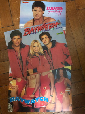 Αφίσες Baywatch vintage 90s μεταχειρισμένες, πακέτο 3, Κατερίνα