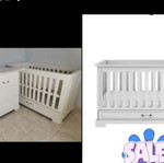 Bellamy Ines Elegant White Baby Room Set like new with mattress and changing table
