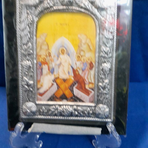 Resurrection icon new, made of stainless metal