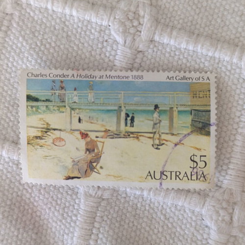 Australian Stamp 1984 like new, A Holiday at Mentone artwork