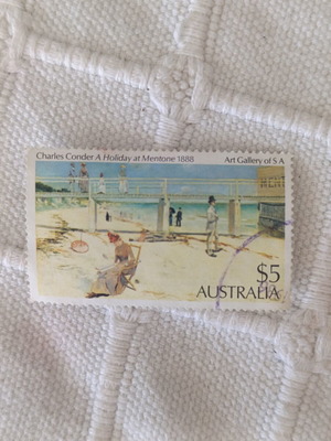 Australian Stamp 1984 like new, A Holiday at Mentone artwork