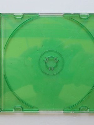 CD/DVD slim case single green new