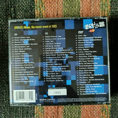 Various Brits 25 Album 2CD/DVD box set used, pop