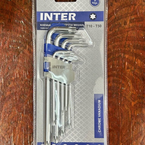 Torx key set professional T10-T50 with hole new