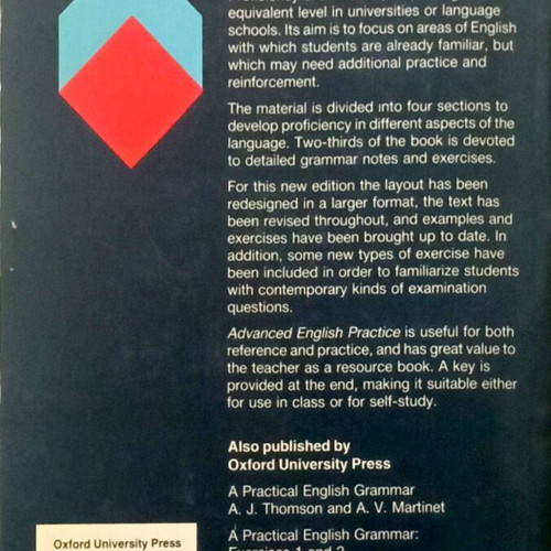 Advanced English Practice by B.D. Graver used