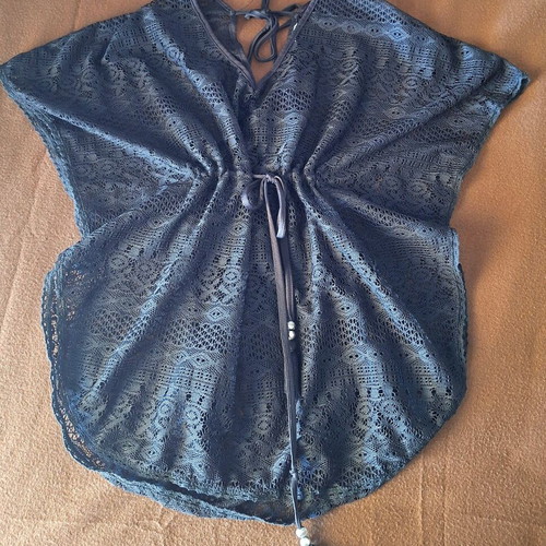 Black lace blouse, size Medium