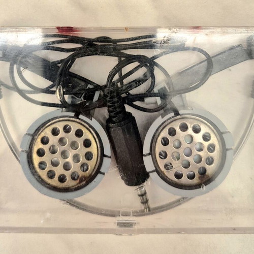 Philips vintage foldable headphones with case used