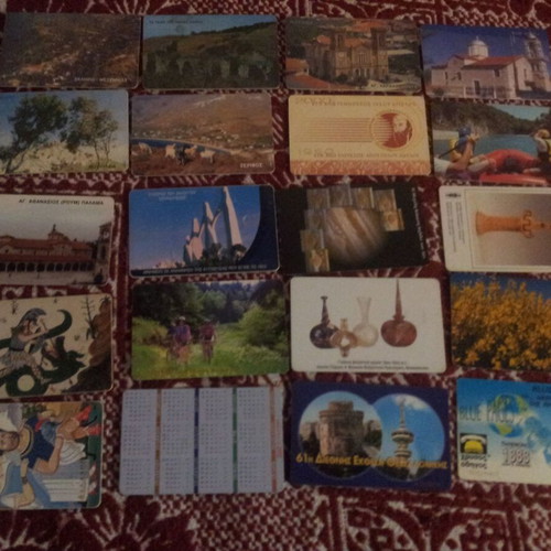 Phone cards used, pack of 20 pieces