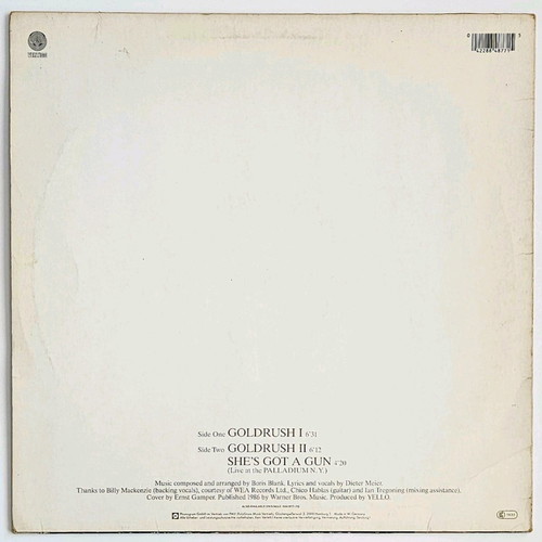 Yello Goldrush 12" Maxi Single like new, German edition 1986