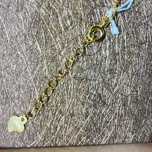 Silver (925) gold-plated necklace with stones new, gold color