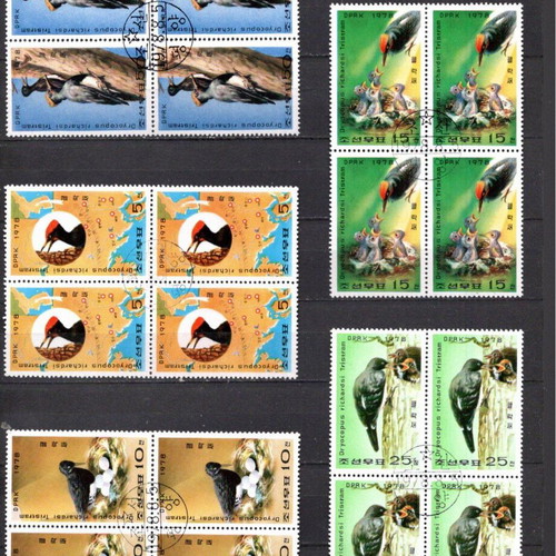 Σετ γραμματοσήμων Woodpecker 1978 μεταχειρισμένο, Κορέα, 5 τεμάχια