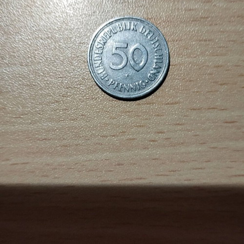 Germany 50 Pfennig 1950 F coin used
