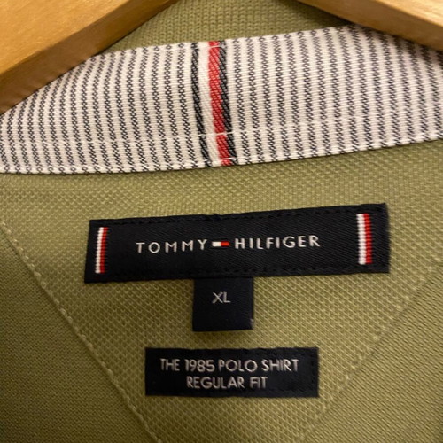 Tommy Hilfiger 1985 Polo Shirt olive green XL regular fit like new