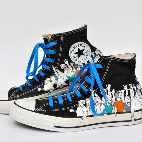 Vintage Converse All Star Chuck Taylor Graffiti Long Neck sneakers size 40
