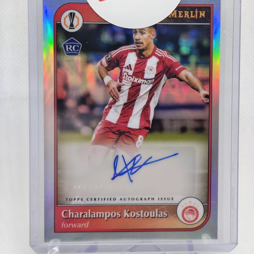 Charalampos Kostoulas Rookie Auto Olympiacos Card new