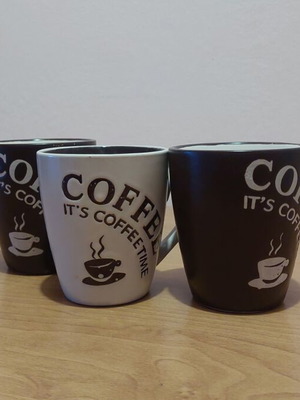 Coffee cups new set of 3, ceramic