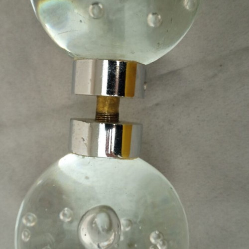 Set of 2 glass knobs