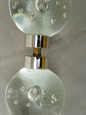 Set of 2 glass knobs