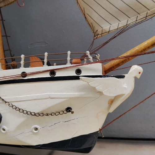 Kaiser Wichelm Wooden Ship Model refurbished