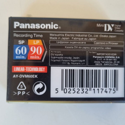 Panasonic Mini DV DVC Linear Plus 60/90 min sealed cassette new