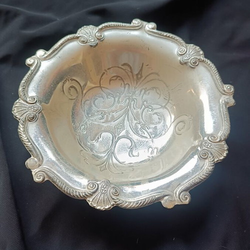 Silver-plated decorative bowl used, 16 cm diameter