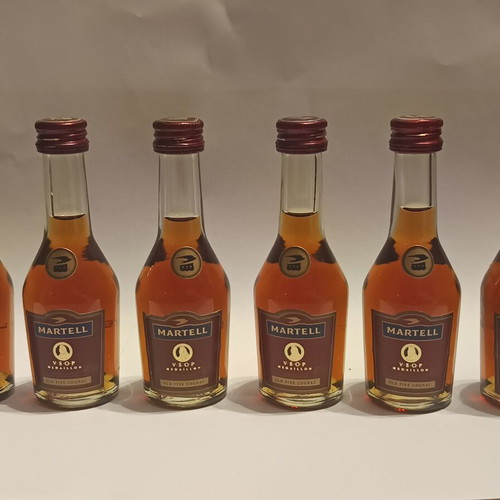 Martell VSOP cognac miniatures, pack of 6, 30ml