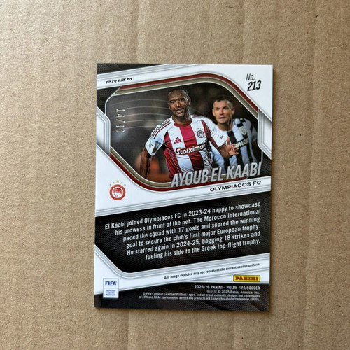Panini FIFA Prizm Ayoub El Kaabi Rookie Card like new Olympiacos